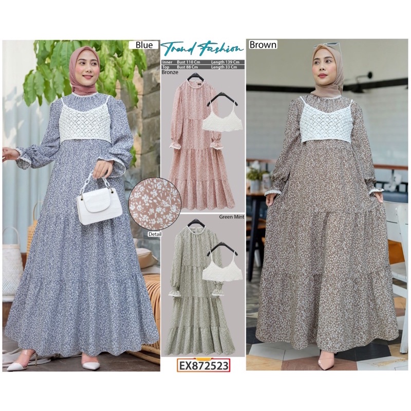 GAMIS EXTU BUNGA ROMPI AZURA