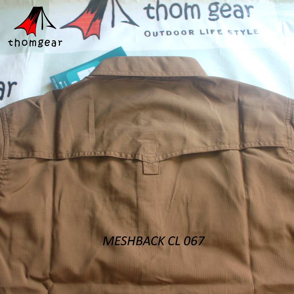 Thomgear Kemeja Pdl Lengan Pendek Forester Meshback Cl 067 Polyester Linen Kemeja Outdoor Thomgear