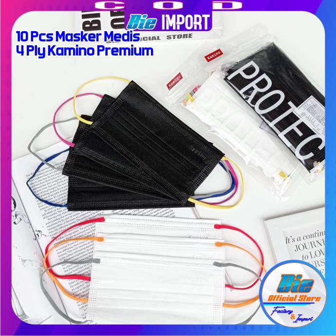 10 Pcs Masker Premium 4 Ply Earloop Tebal Impor Best Seller