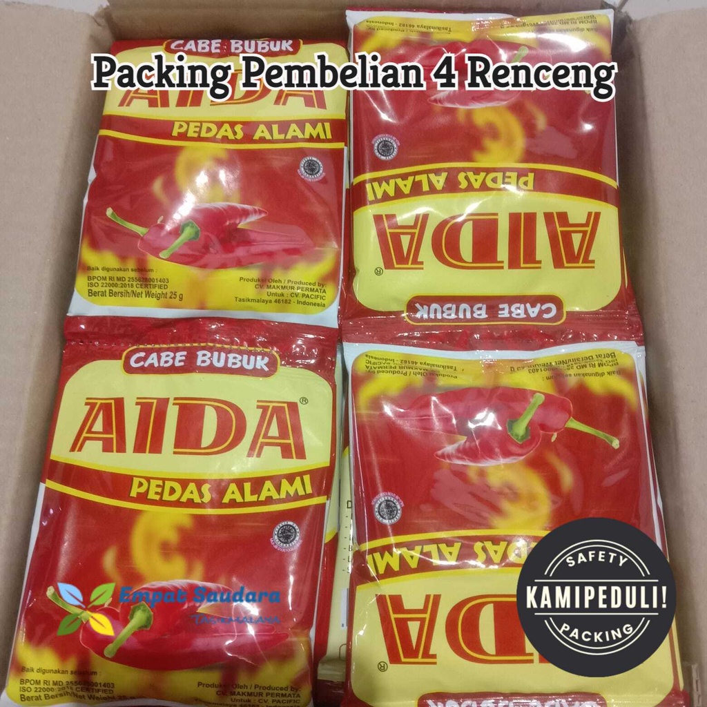 

KTr190 1 Renceng Cabe Bubuk Aida 25 Gr Pedas Mantap
