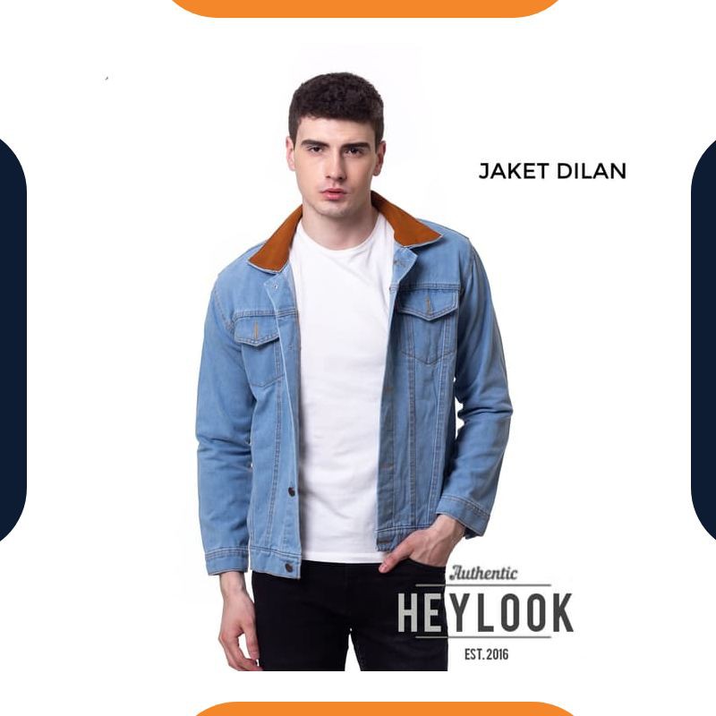 AB121 Jaket Dilan 1990 Jeans Pakaian Pria Levis Denim Baju