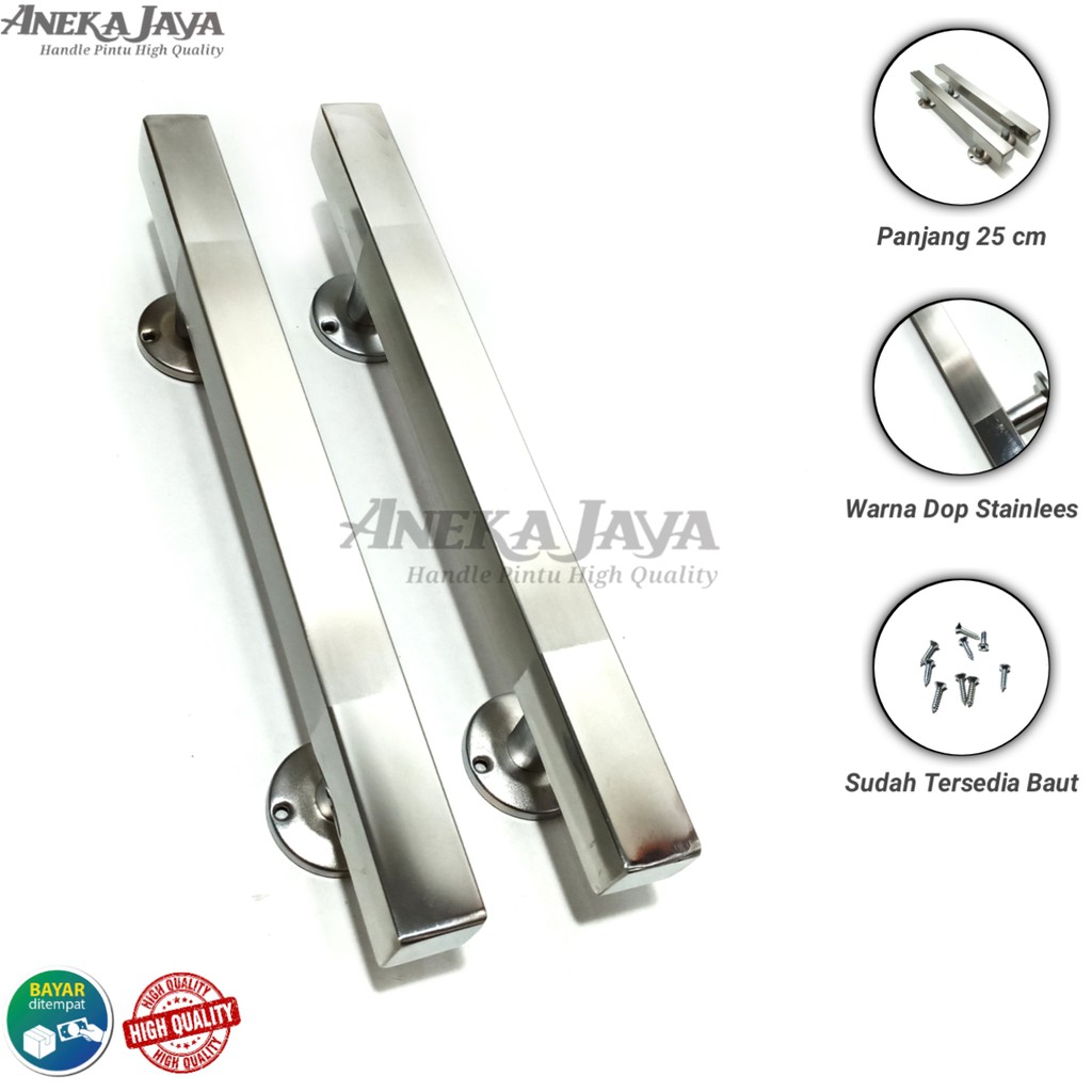 Satu set handle kunci pintu rumah 25 cm murah minimalis tarikan pintu stainless gagang pintu terbaru