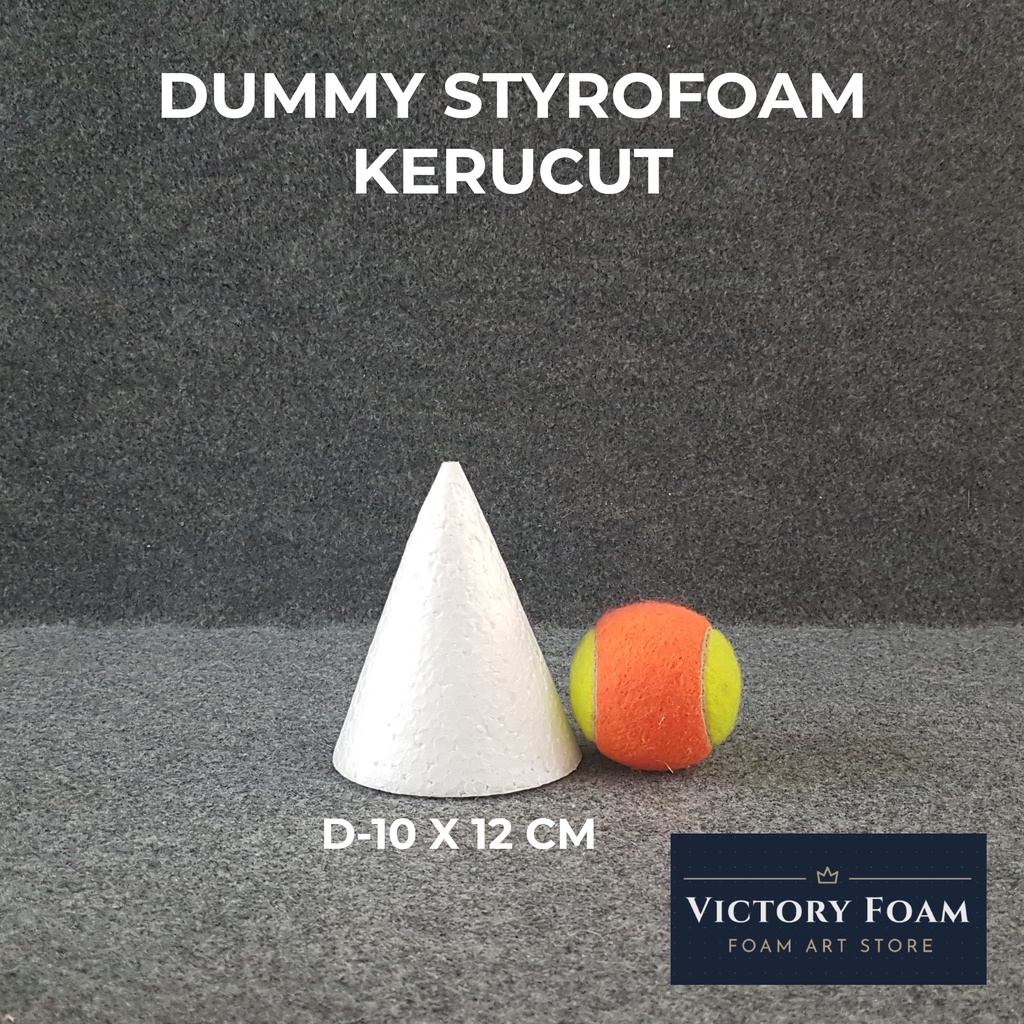 Dummy Styrofoam Kerucut D. 10cm x T. 12cm