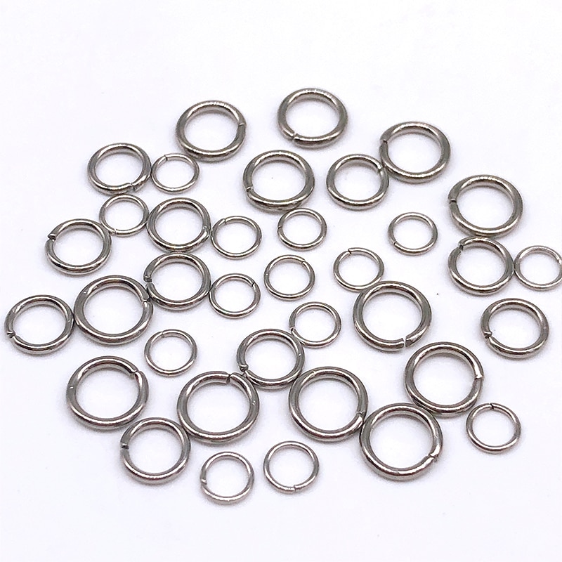 4 5 6mm 500pcs/lot Silver color Connector Stainless Steel Jump Rings DIY Jewelry Findings Components Split single Open ring