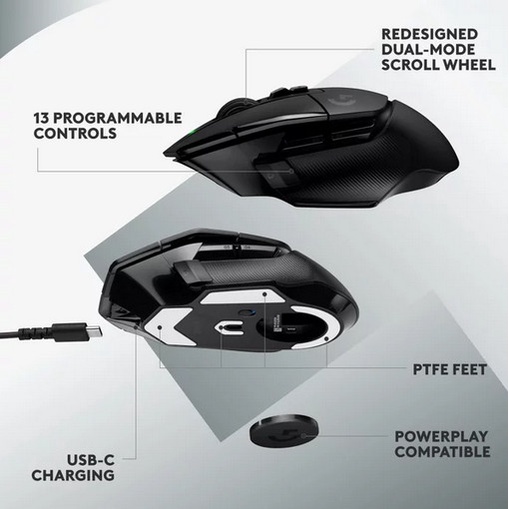 Logitech G502 X LIGHTSPEED HERO High Performance Mouse Gaming Wireless