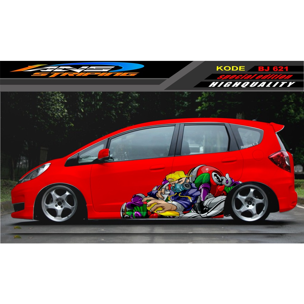 DECAL STICKER MOBIL JAZZ BRIO AVANZA SIGRA YARIS / STIKER VARIASI MOBIL / MODIF STICKER MOBIL 621