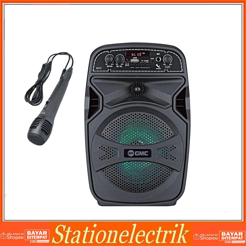 Speaker Meeting GMC 897C Bluetooth,Portable Free Micropone Kabel