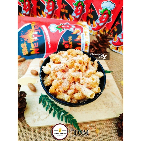 

Snack Netijen Makaroni Renyah Rasa Barbeque BBQ Cemilan Kekinian Macaroni Premium Kemasan 55Gr