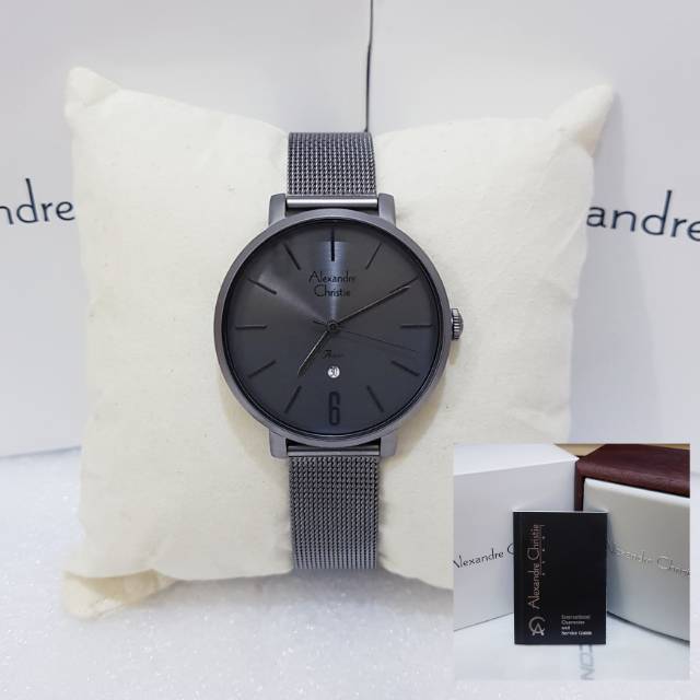 ALEXANDRE CHRISTIE AC 2751 GREY JAM TANGAN WANITA ORIGINAL