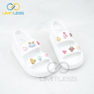 Zerolimit - Sandal Wedges Lalisa Wanita Korean Style Sandal Cewek Tali Belakang Terbaru Sendal Slip On Wanita Jelly Empuk