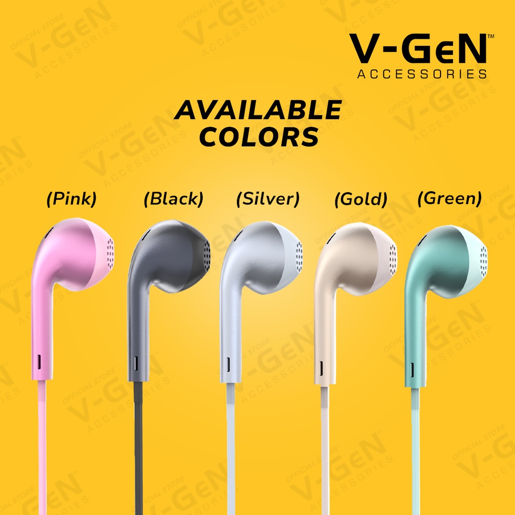 Headset Murah V-GeN VEP1-19 Wired Handsfree Earphone Headset Stereo Sound