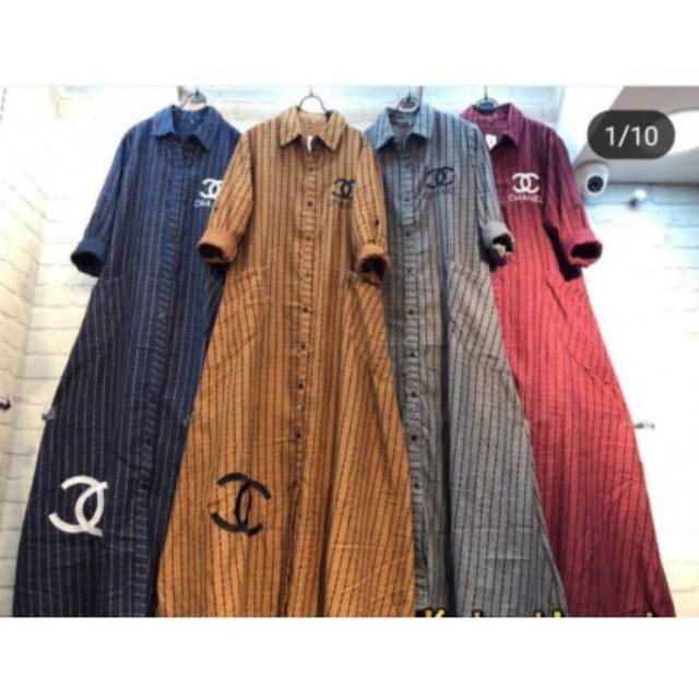 Gamis codoray import chanel bordir ld 104 pb 135  BISA COD / BAYAR DI TEMPAT