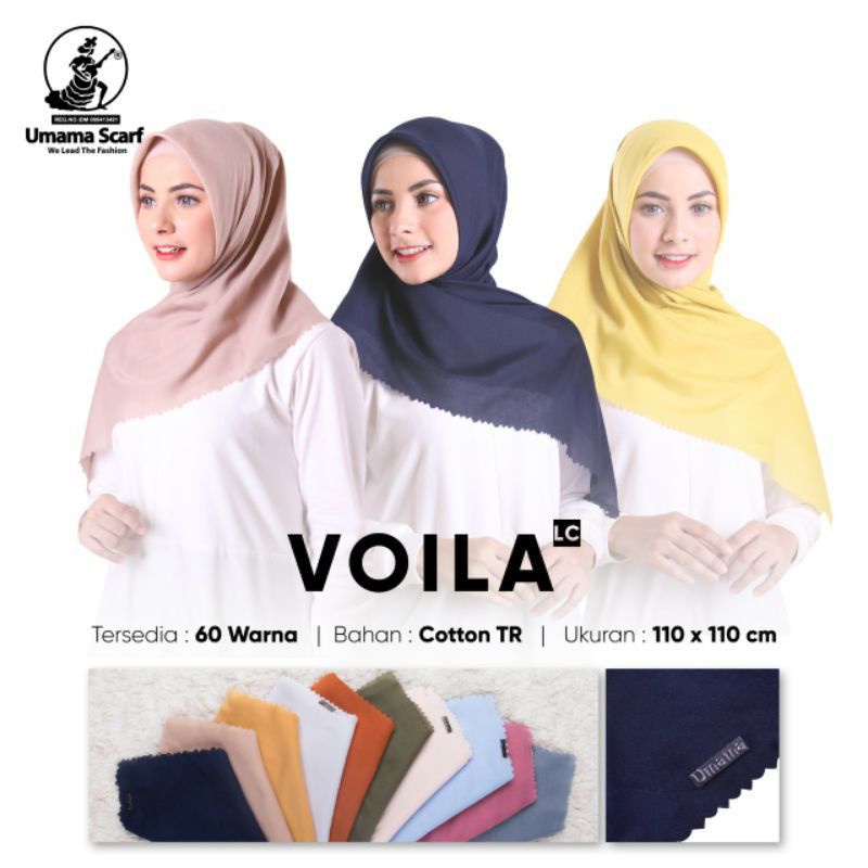 VOAL VOILA LC HIJAB SEGI EMPAT UMAMA SCARF