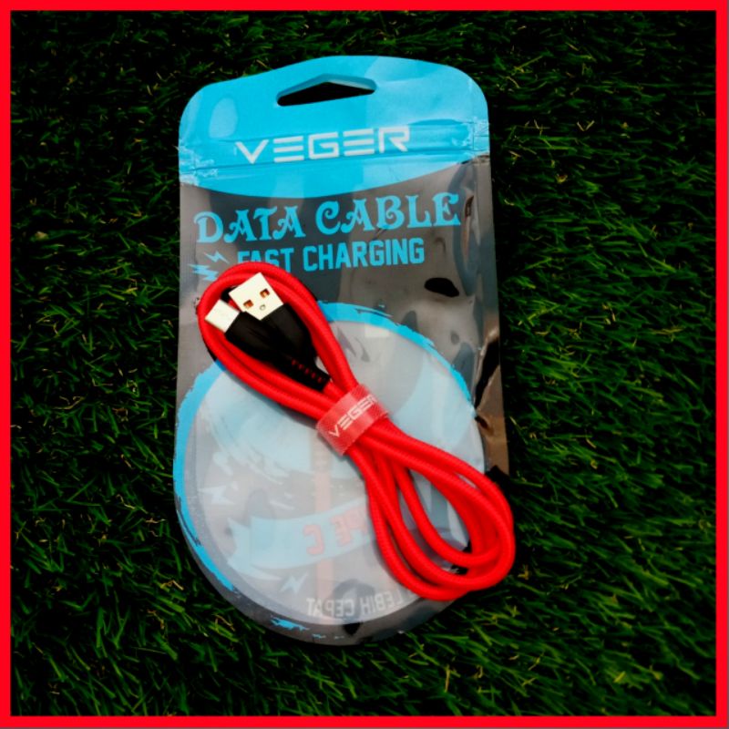 Kabel Data/usb Veger VG18 Micro Usb Fast Charging 3.0A 1000mm Original