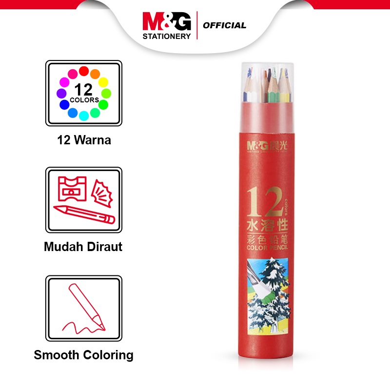 

M&G Pensil Warna Water Color Pencil Pensil Cat Air dapat blend dengan air