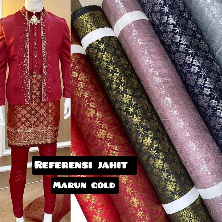 Bahan/kain songket semi palembang /bahan songket. KAIN SARUNG / KAIN SONGKET SEMI PALEMBANG