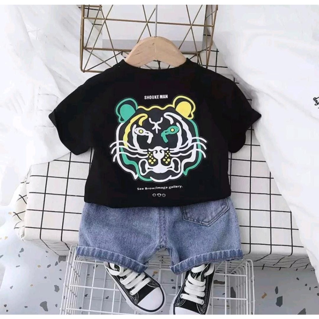 Promo setelan anak laki laki perempuan motif macan terbaru 1-5 tahun / baju anak /  pakaian anak / setelan anak / setelan terbaru 2022