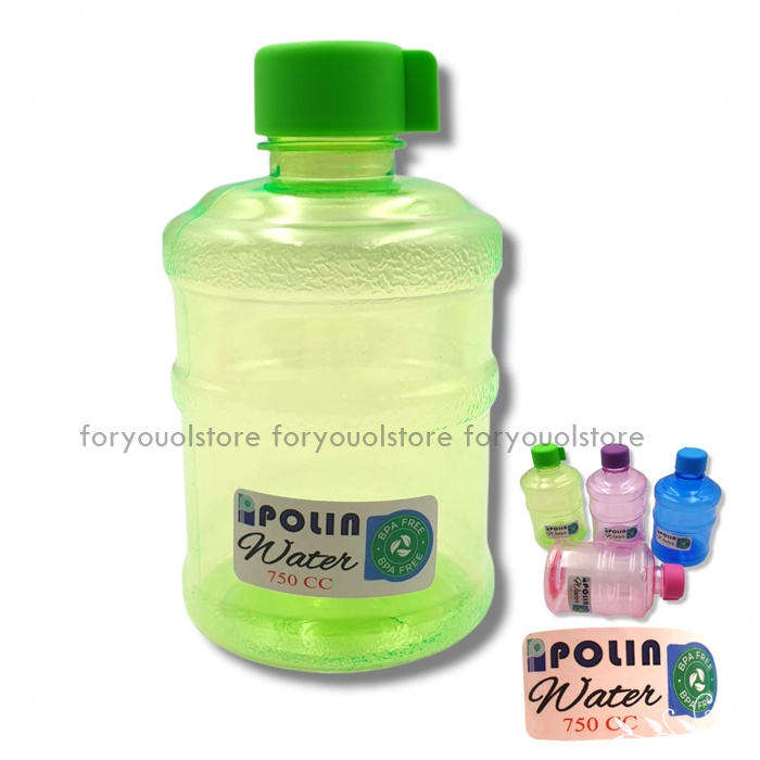 Botol Minum GaloBotol Air Minum Plastik BPA FREE - Botol Minum Bentuk Galon Warna/Botol Minum Unik/ Water Bottle/ My Bottle Galon Air Mini 750ml Water Bucket