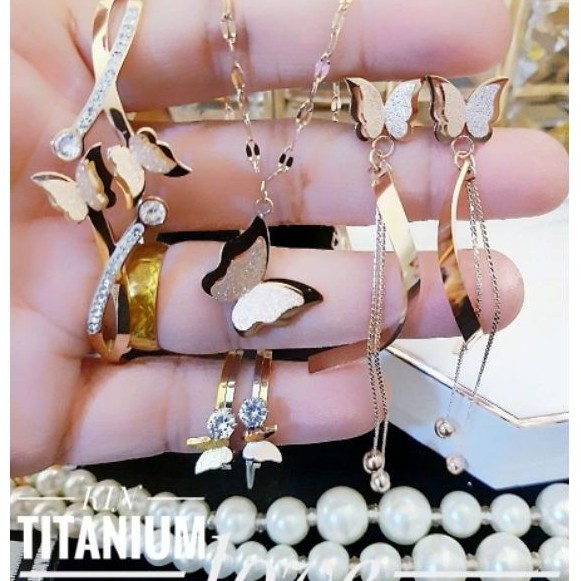 Titanium set perhiasan wanita bnd4