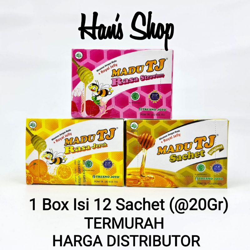 ASLI Madu TJ Sachet 20gr 1 Box Isi 12 Sachet