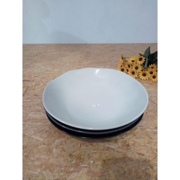 Mangkok Pasta Polos Gelombang / Mangkok Pasta Keramik / Mangkok Keramik Pasta
