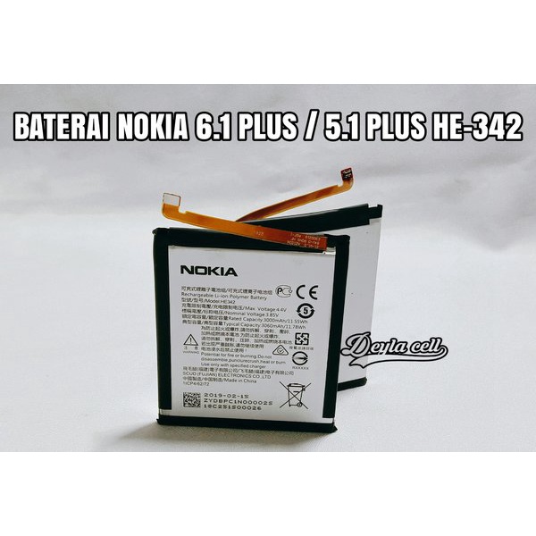 BATERAI NOKIA 5.1 PLUS - BATERAI NOKIA 6.1 PLUS - BATERAI NOKIA HE342 ORI