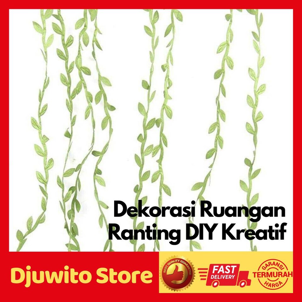 DEKORASI TANAMAN PLASTIK HIASAN RANTING GANTUNG DEKOR PANGGUNG ARTIFISIAL BENTUK DAUN DEKOR CAFE