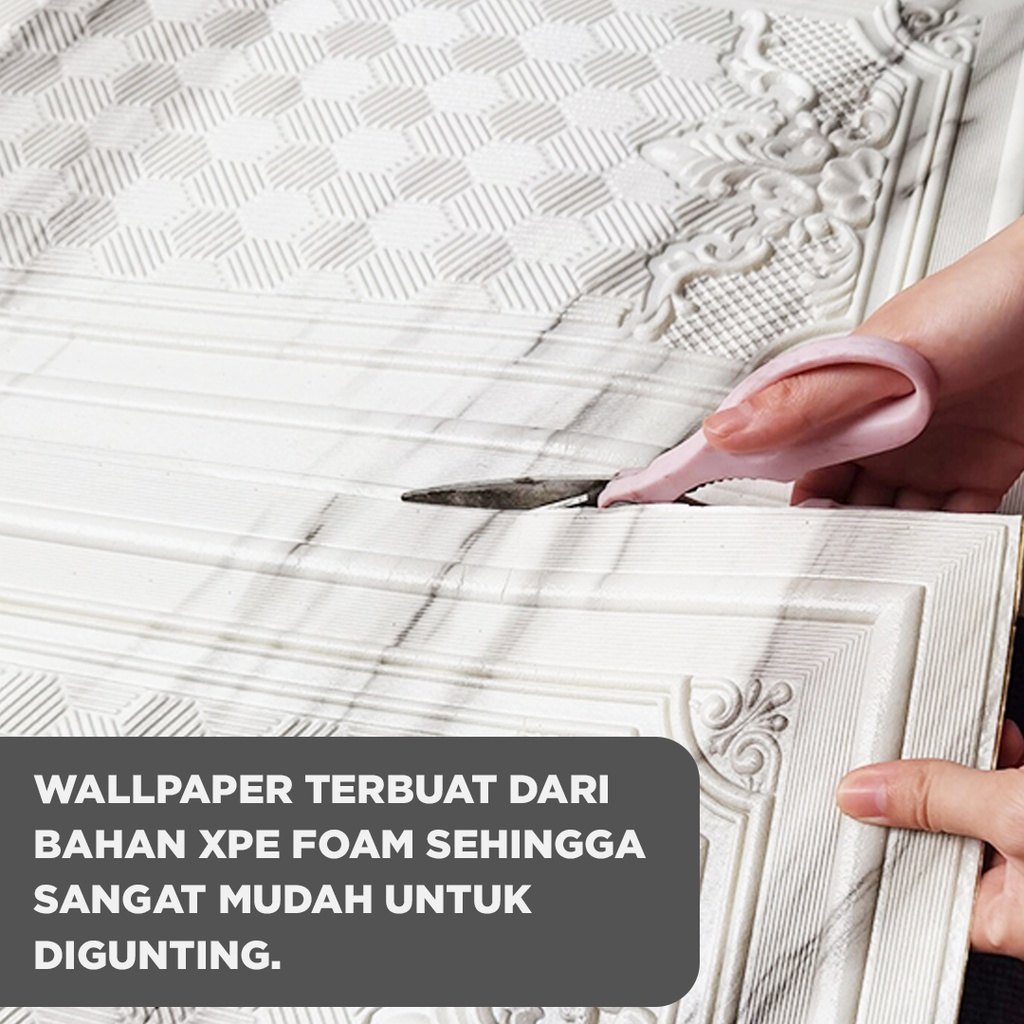 Wallpaper Dinding 3D Foam Motif PINTU BATIK 70x90 CM-2
