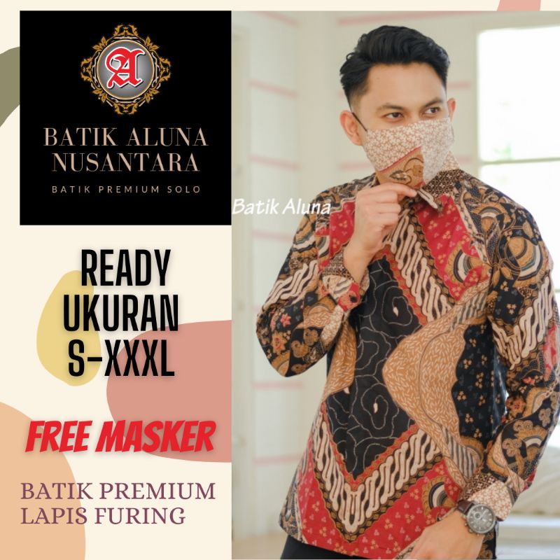 Batik Kemeja Lengan Panjang Pria Katun Halus Premium Lapis Furing Terkini Batik Seragam Kantor Resep