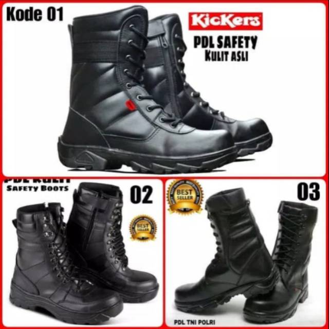 Sepatu safety tentara polisi kickers PDL sepatu murah sepatu gunung sepatu cowok sepatu laki lki