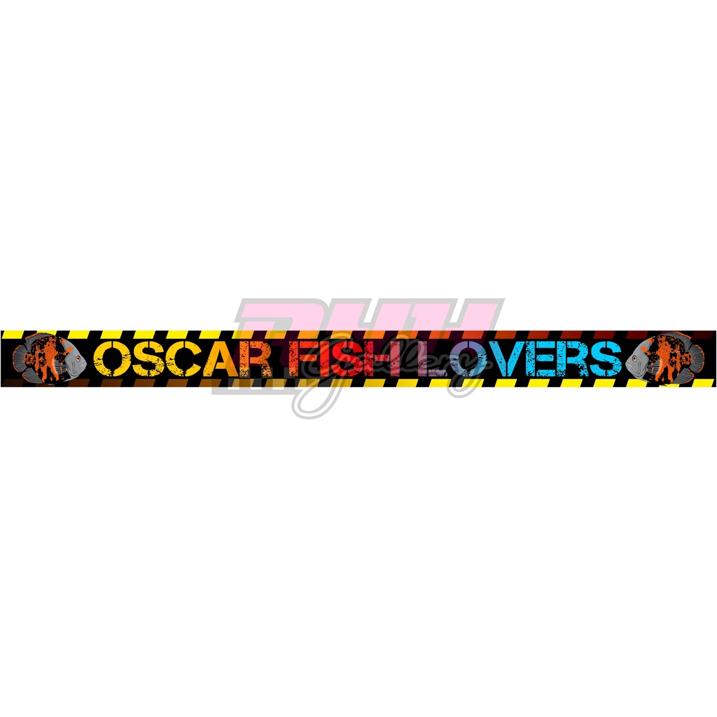 Stiker hiasan aquarium peacok bass pbass area predator fish louhan lovers oscar pecinta ikan predator awas ikan galak premium quality