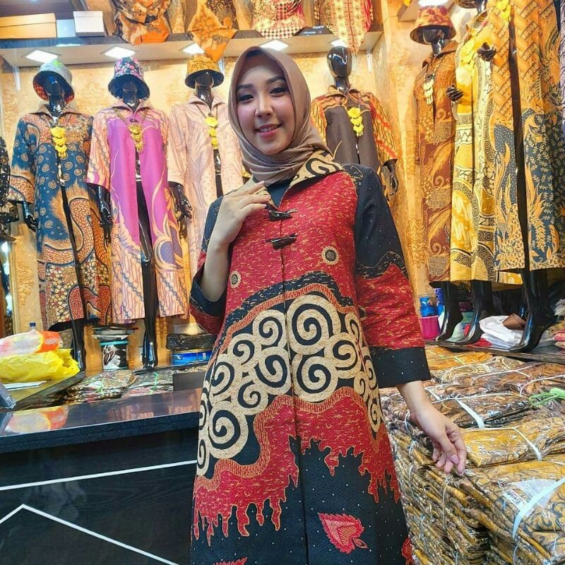 BATIK TUNIK BAHAN DOBBY SOLO DB