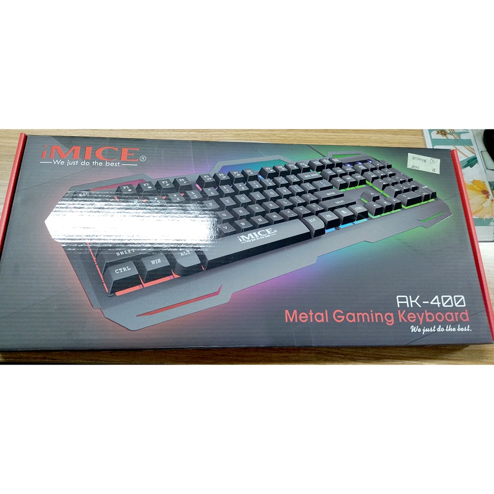 iMice Gaming Keyboard RGB Backlit - AK-400 - Black