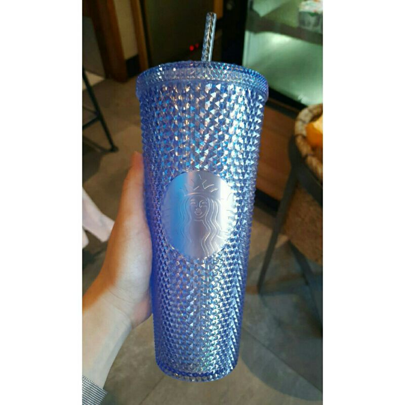 Starbucks studded translucent blue / starbucks bling