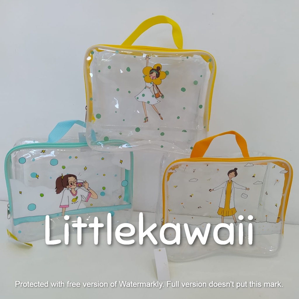 LK/Tas Pouch Mika Girly Cewek Remaja Wanita Kotak Besar Serbaguna