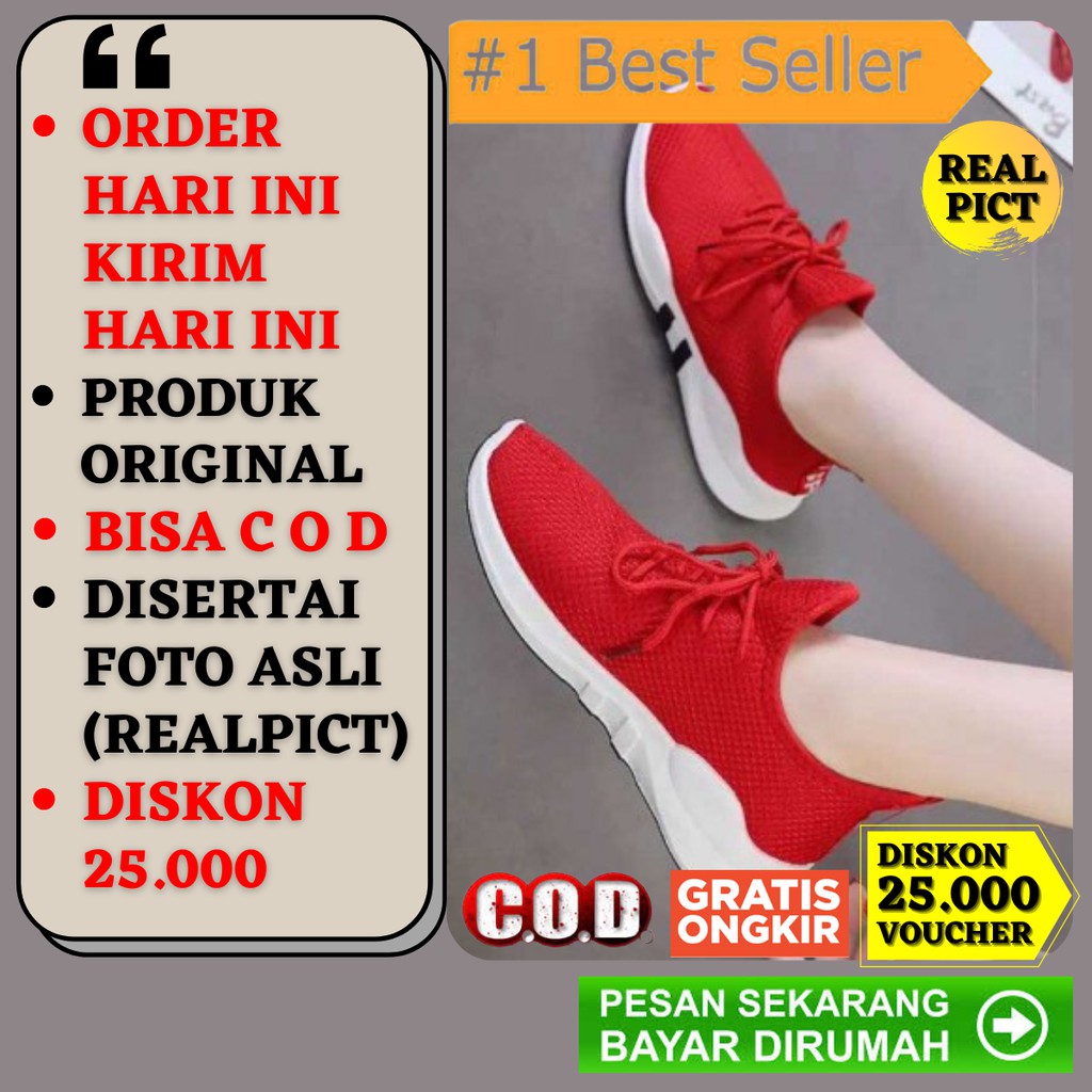 Sepatu Snekers Pria Spatu Sneakers Sneaker Sneker Kets Cats Wanita Cewek Cowok Import Murah Tali Hit