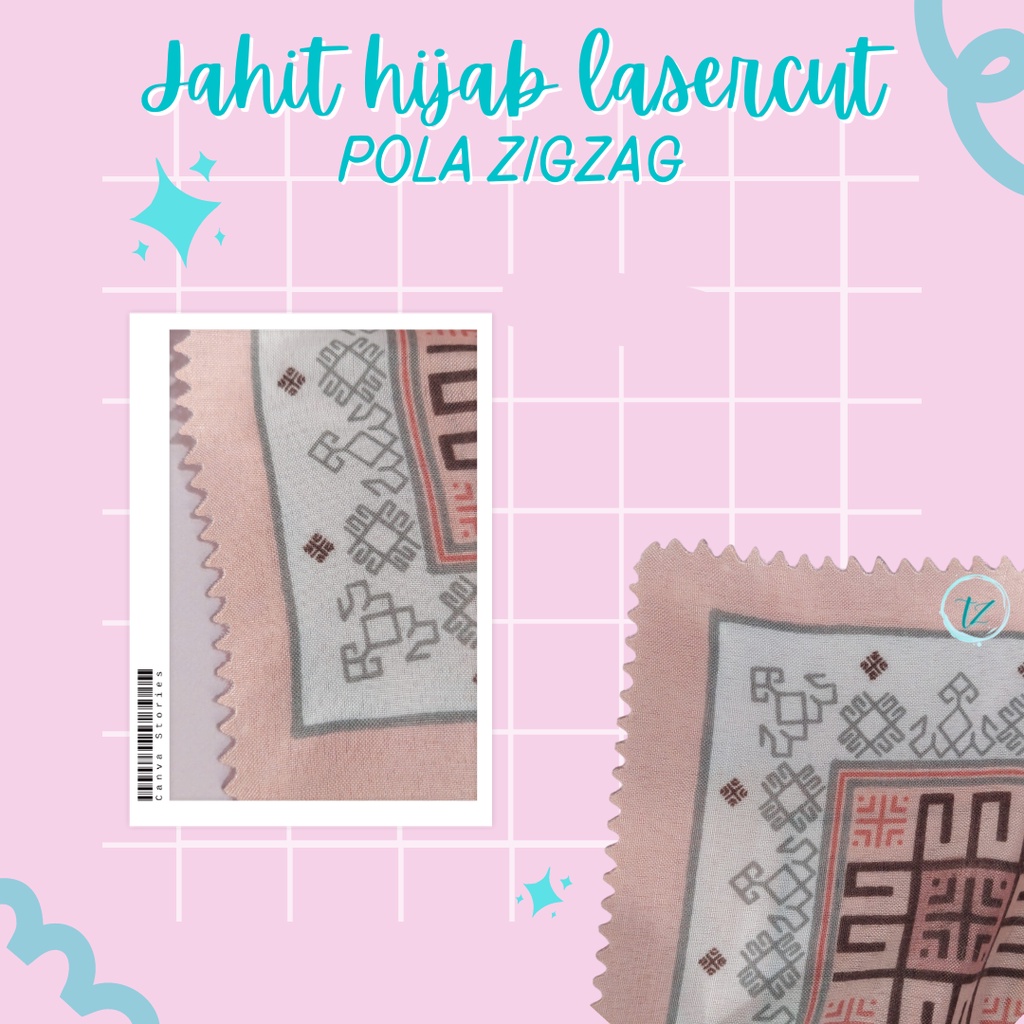 Lasercut hijab I Jasa jahit hijab segiempat