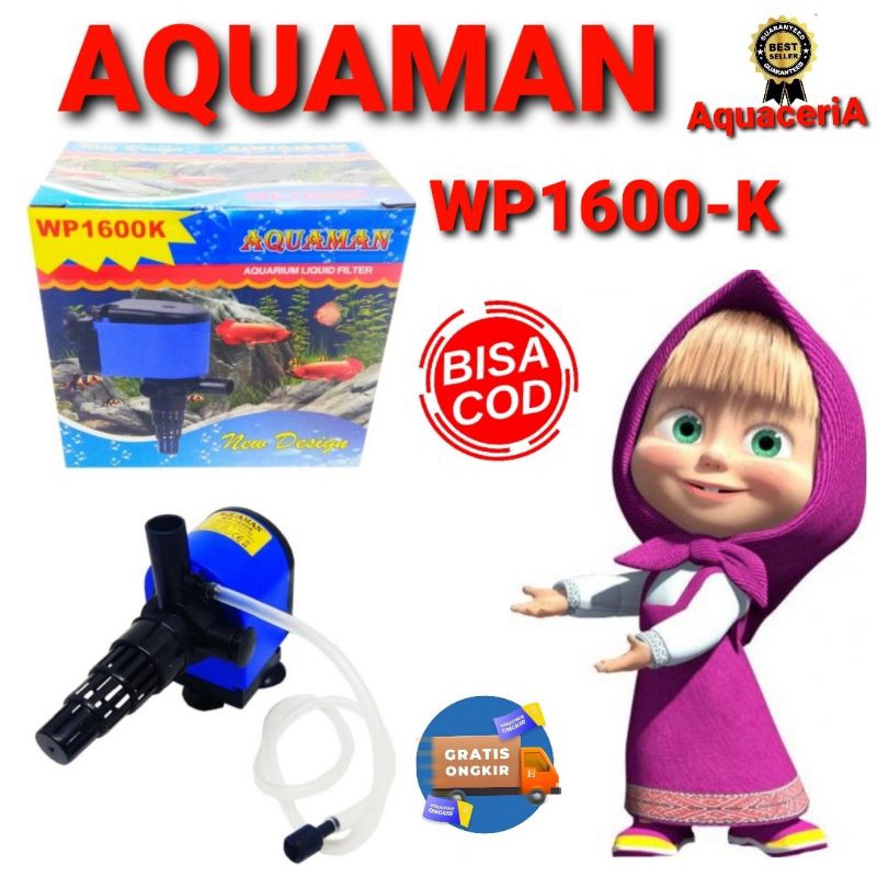 aquaman 1600k power head pompa celup aquarium ikan hias termurah