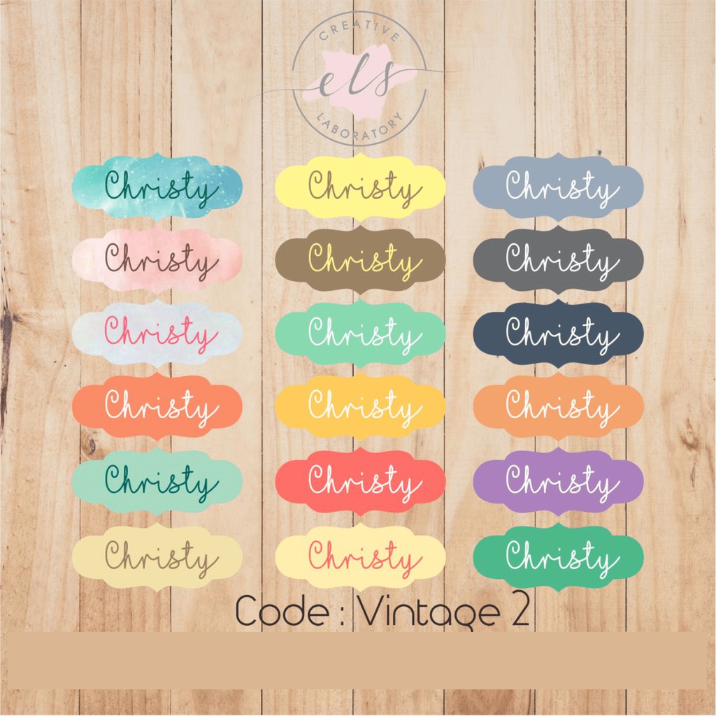 

stiker label nama custom waterproof anti air