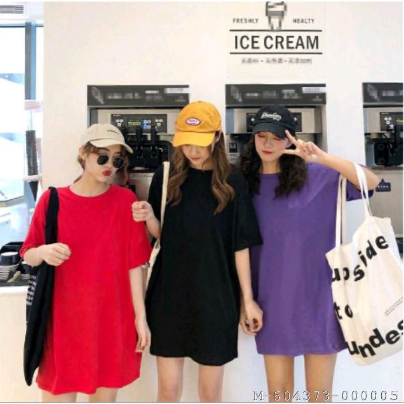 ATASAN WANITA KAOS JUMBO SPANDEX POLOS VCRA-109Warna: Hitam, Putih, Navy, Mustard, Maron, Pink, Army