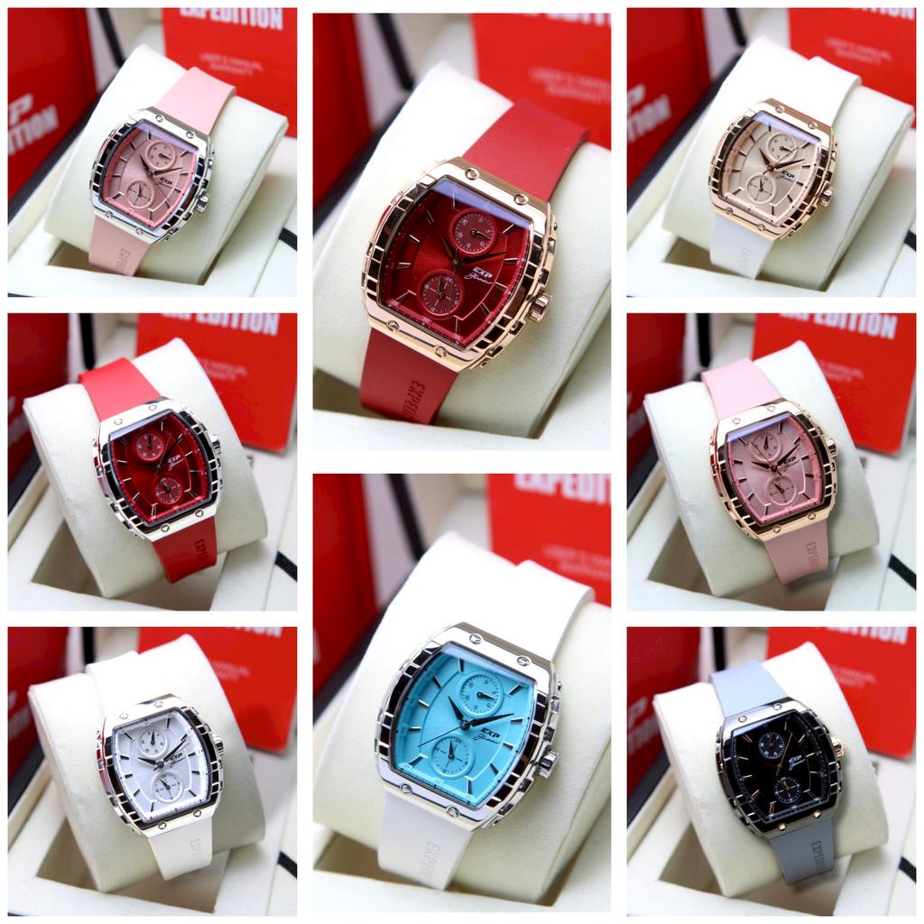 JAM TANGAN WANITA EXPEDITION E6782 / 6782 ORIGINAL - TALI KARET