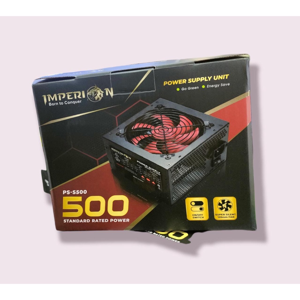 POWER SUPPLY GAMING IMPERION 500W / PSU PC KOMPUTER 500 WATT