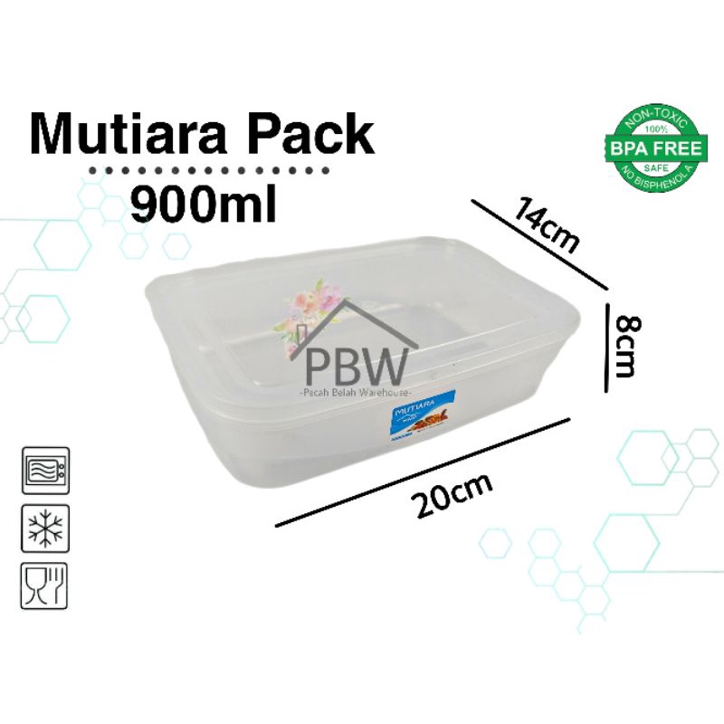 Mutiara Pack 900ml KMP / Food Container / Varia Pack