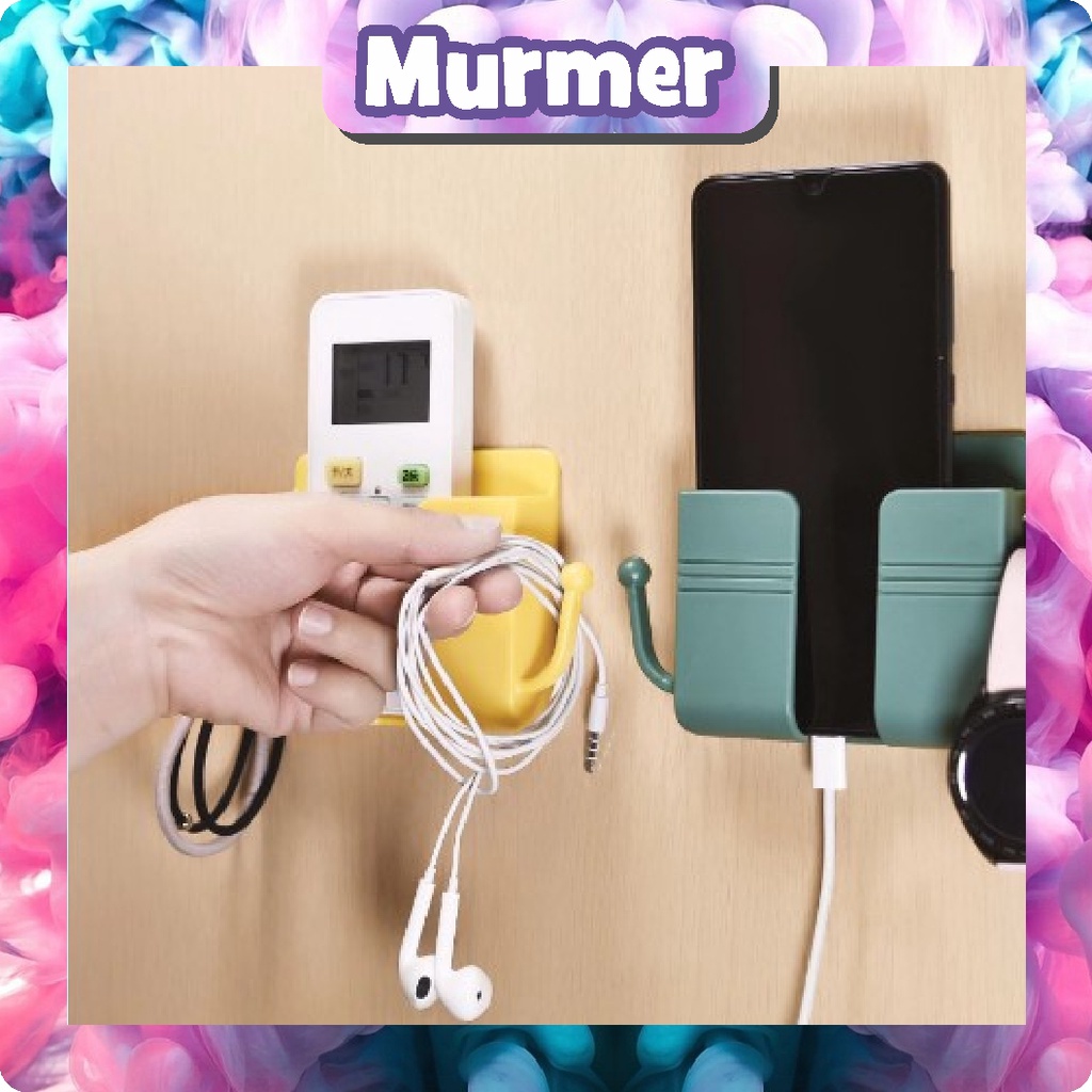 Murmerofficial Rak Hanger HP Dinding Holder Charger Tembok Tempat Handphone Remote R580