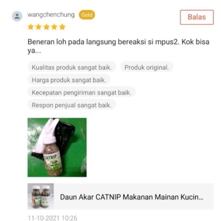 CATNIP BOTOL - Daun Akar CATNIP Makanan Mainan Kucing Catmint Bikin Kucing Fly Obat Stress Kucing