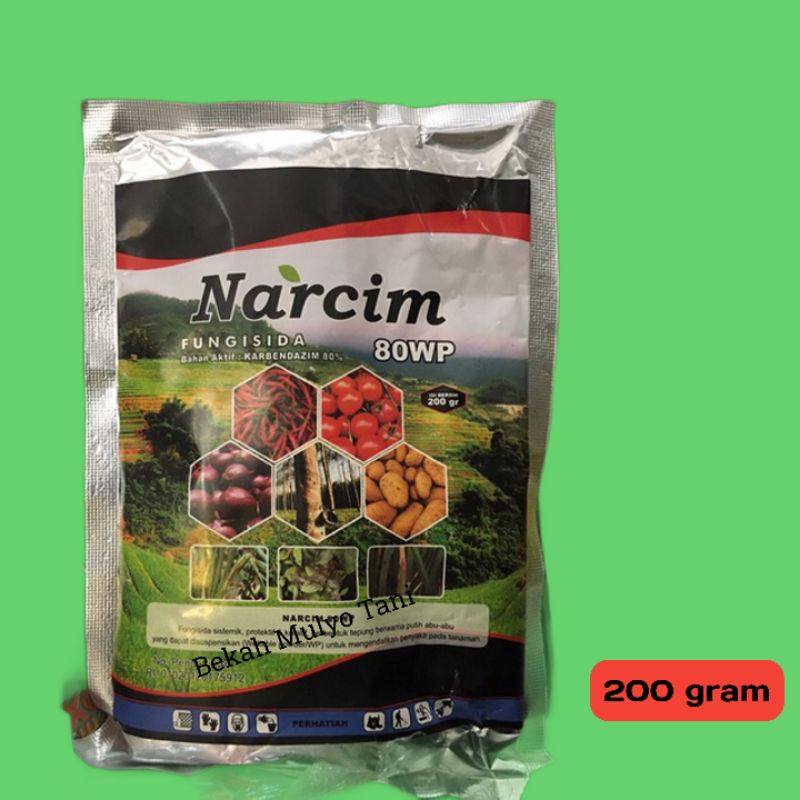 Fungisida Narcim 80 WP 200 gram Bahan aktif Karbendazim / Fungisida Bendas