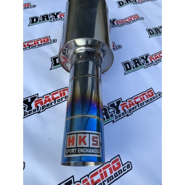Knalpot mobil HKS Blue cacing 2,5 inchi