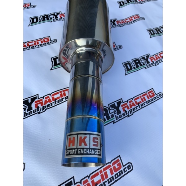 Knalpot mobil HKS Blue cacing 2,5 inchi