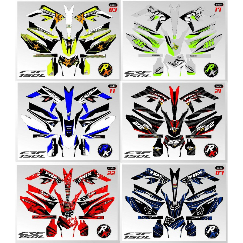 Decal / Sticker / Striping Fullbody Variasi Honda CRF 150 L  -1 f988