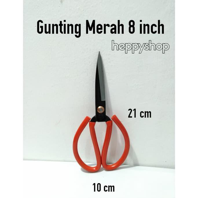 

Gunting Merah 8 inch, Gunting Merah Besar, Gunting Rumah Tangga